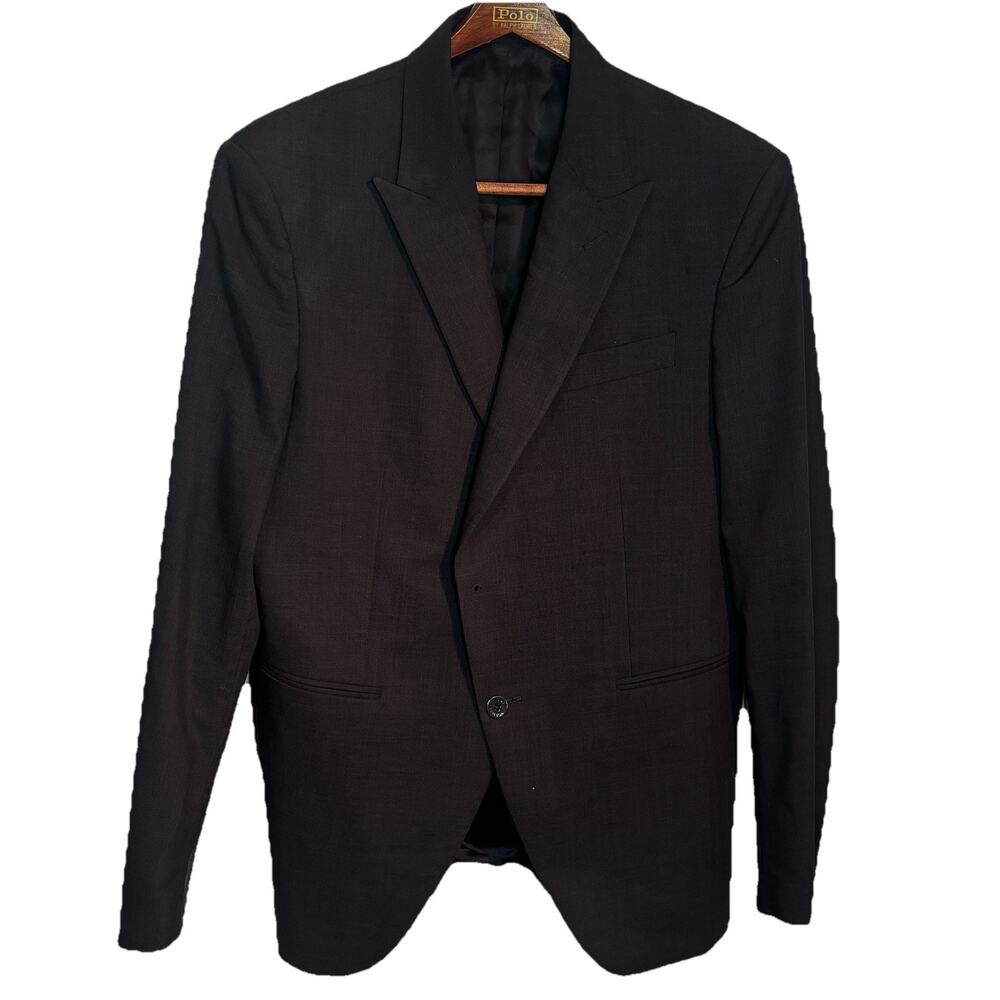 Louis Vuitton Uniforms 100% Wool Black Blazer & Cigaret A Trousers Set Size 52